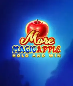 Step into the enchanting world of the More Magic Apple slot game by 3 Oaks Gaming, highlighting a luminous red apple on a deep blue background. This graphic conveys the game's theme of enchantment and wonder. Perfect for fans of fantasy, the vibrant color scheme and attractive design make this slot stand out. 