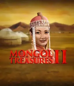 Step into the captivating heritage of Mongolia with the Mongol Treasures 2 game by Endorphina, highlighting a graceful Mongolian woman dressed in traditional attire against a golden Mongolian steppe backdrop. This image evokes the essence of Mongolian history, providing a unique gaming experience. 